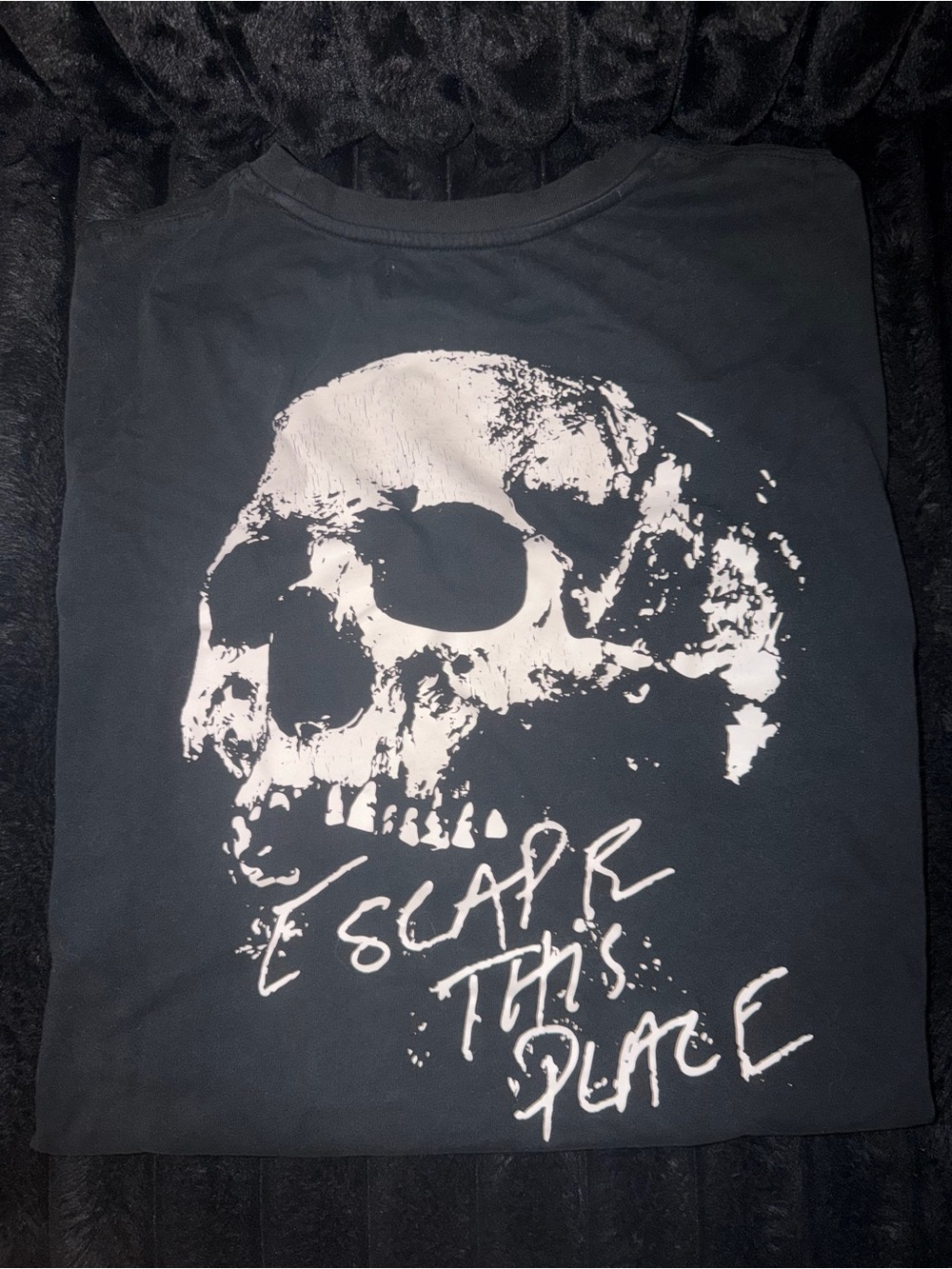 Men's Black Skull Graphic Short Sleeve Tee